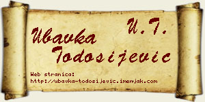 Ubavka Todosijević vizit kartica